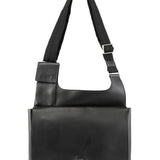 Prada Autunno 1999 Borsa a spalla con fibbia in pelle nera