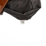Prada Fall 1999 Brown Patent Leather Eyelet Shoulder Bag