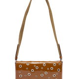 Prada Fall 1999 Brown Patent Leather Eyelet Shoulder Bag