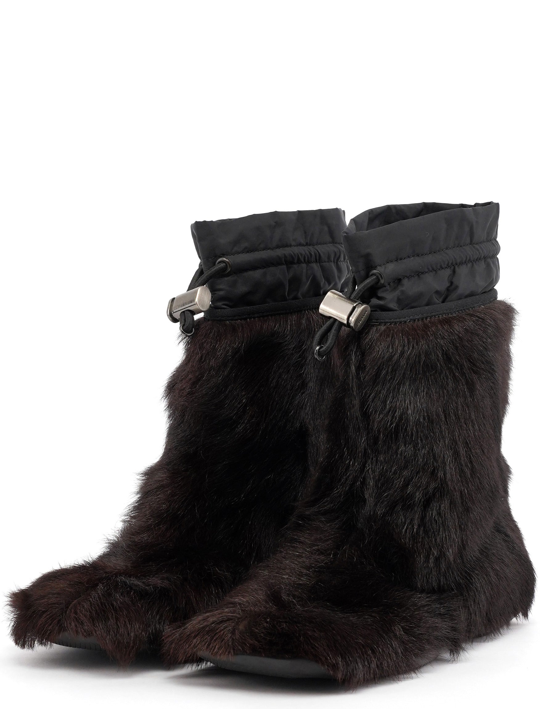 Prada Herbst 1999 Prada Sport Stiefel aus braunem Pelz