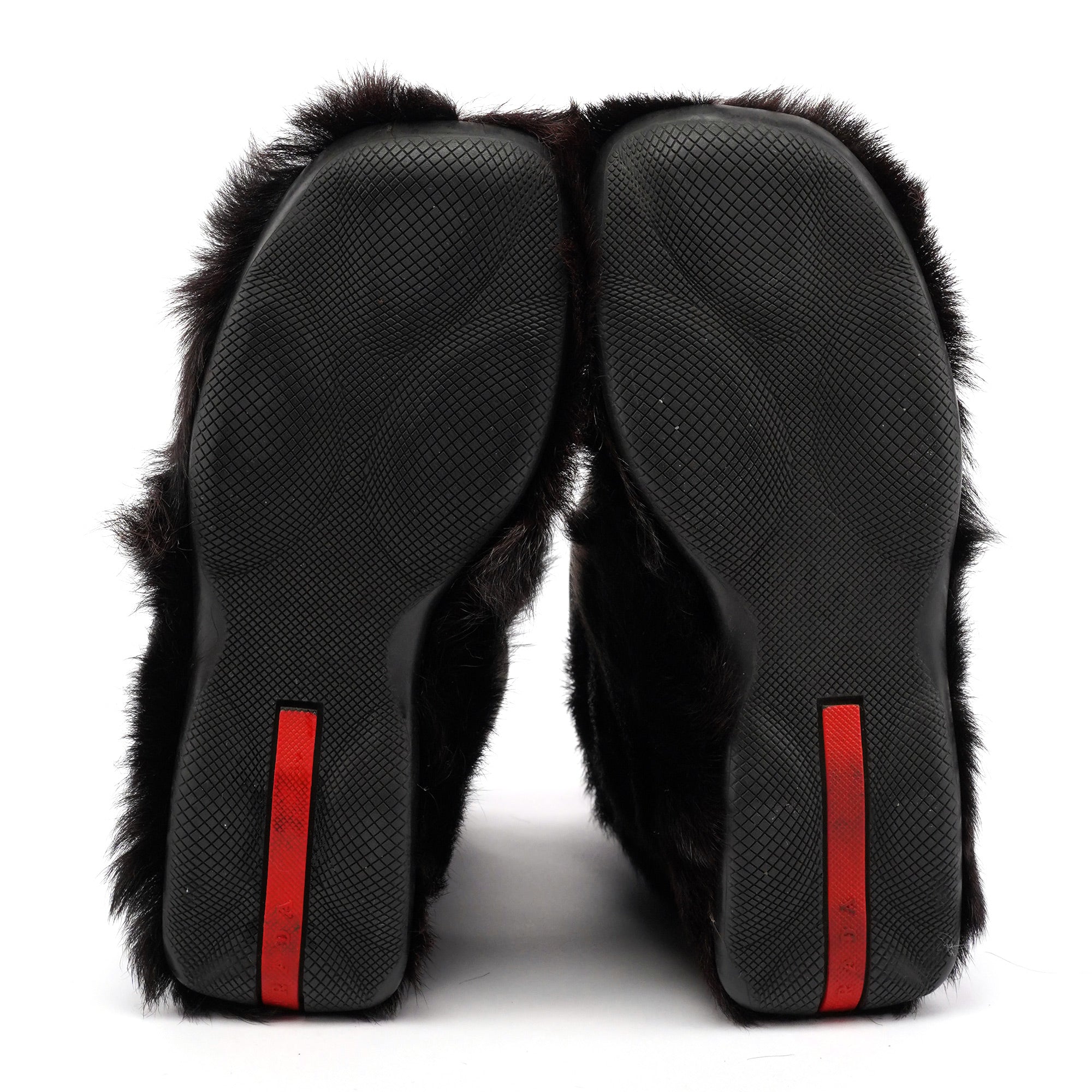 Prada Herbst 1999 Prada Sport Stiefel aus braunem Pelz