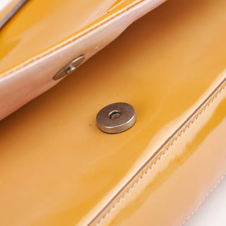 Prada Fall 1999 Yellow Vernice Patent Leather Shoulder Bag