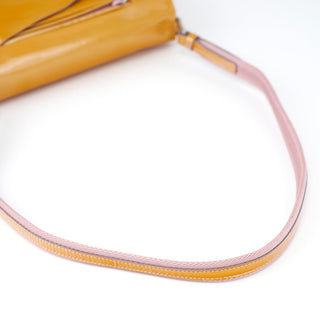 Prada Fall 1999 Yellow Vernice Patent Leather Shoulder Bag