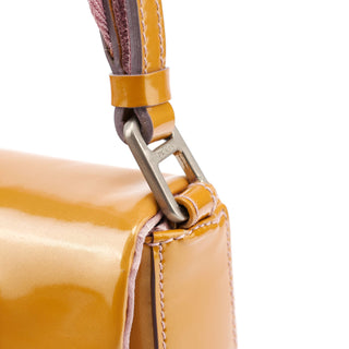 Prada Fall 1999 Yellow Vernice Patent Leather Shoulder Bag