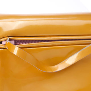 Prada Fall 1999 Yellow Vernice Patent Leather Shoulder Bag