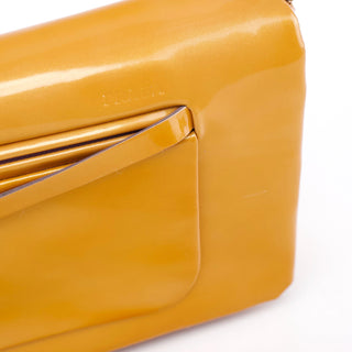 Prada Fall 1999 Yellow Vernice Patent Leather Shoulder Bag