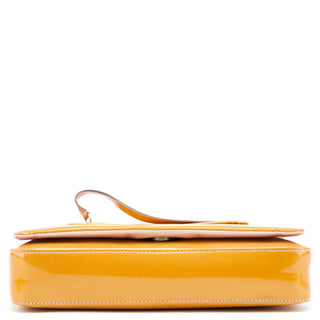 Prada Fall 1999 Yellow Vernice Patent Leather Shoulder Bag