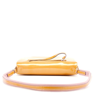 Prada Fall 1999 Yellow Vernice Patent Leather Shoulder Bag