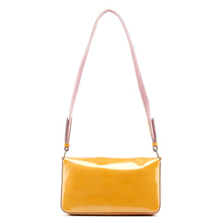 Prada Fall 1999 Yellow Vernice Patent Leather Shoulder Bag