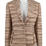 Prada Fall 2000 Beige Tweed Campaign Runway Blazer Jacket