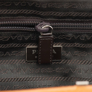 Prada Fall 2000 Brown Canvas Leather Top Handle Bag