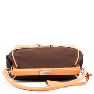 Prada Fall 2000 Brown Canvas Leather Top Handle Bag