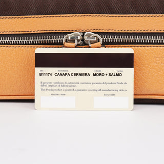 Prada Fall 2000 Brown Canvas Leather Top Handle Bag