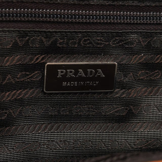 Prada Fall 2000 Brown Canvas Leather Top Handle Bag