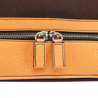 Prada Fall 2000 Brown Canvas Leather Top Handle Bag