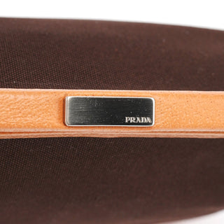 Prada Fall 2000 Brown Canvas Leather Top Handle Bag
