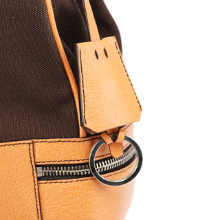 Prada Fall 2000 Brown Canvas Leather Top Handle Bag