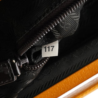 Prada Fall 2000 Brown Orange Canvas Handbag