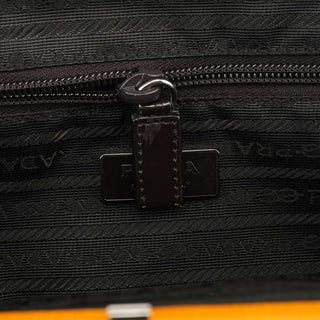 Prada Fall 2000 Brown Orange Canvas Handbag