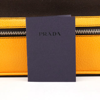 Prada Fall 2000 Brown Orange Canvas Handbag