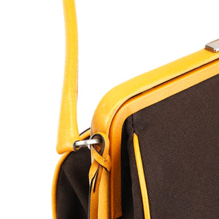 Prada Fall 2000 Brown Orange Canvas Handbag