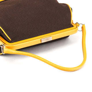 Prada Fall 2000 Brown Orange Canvas Handbag