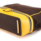 Prada Automne 2000 Sac à main en toile marron et orange