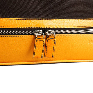 Prada Fall 2000 Brown Orange Canvas Handbag