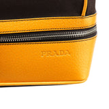 Prada Automne 2000 Sac à main en toile marron et orange