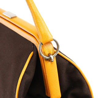 Prada Fall 2000 Brown Orange Canvas Handbag