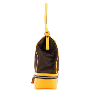 Prada Fall 2000 Brown Orange Canvas Handbag