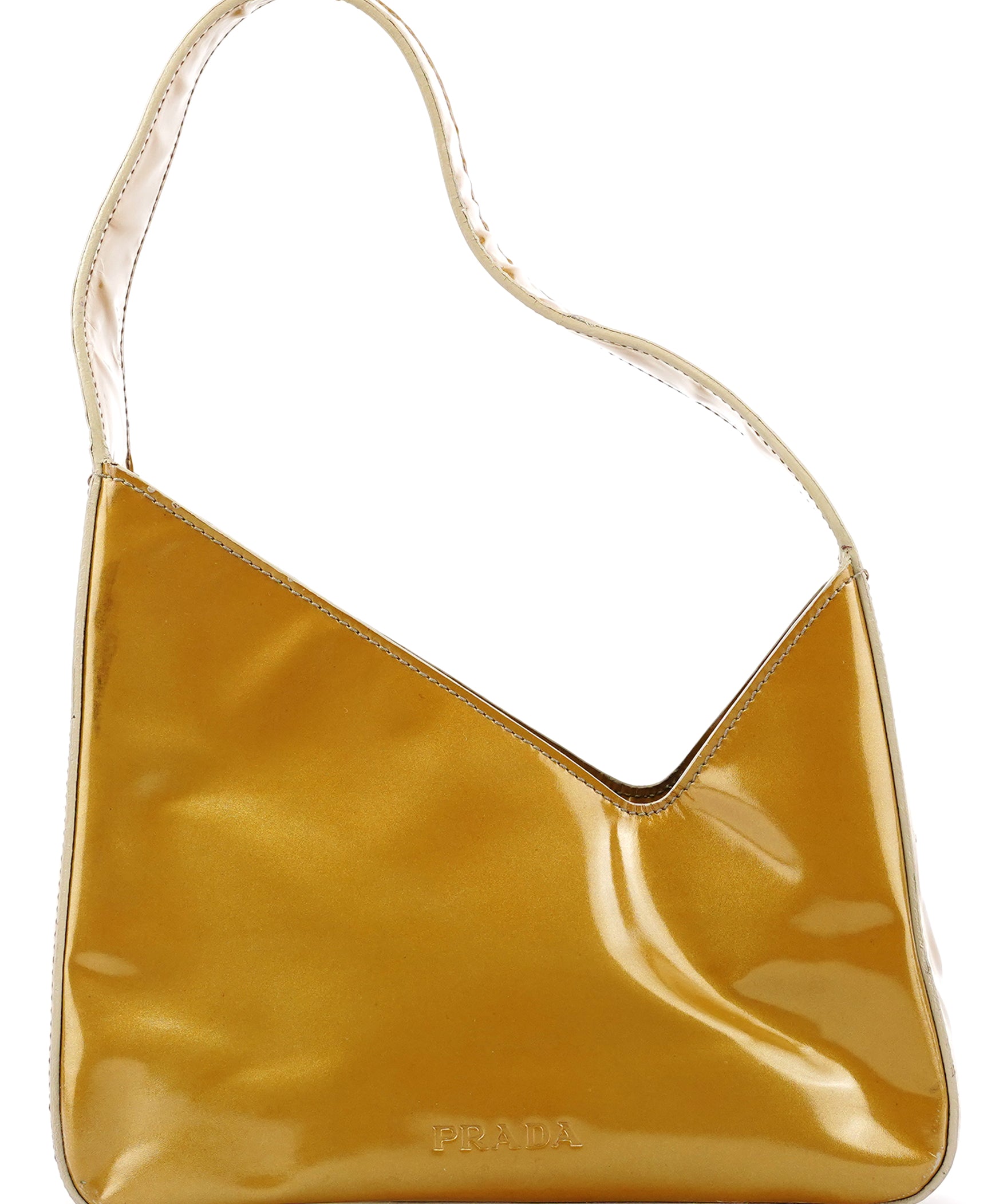 Prada Gold Spazzolato Shoulder Bag