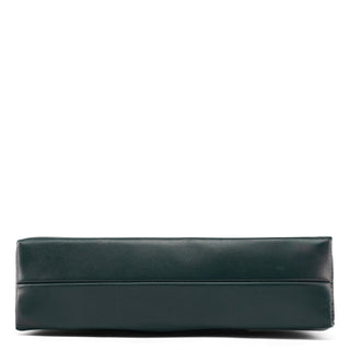 Prada Green Leather Clutch Tote Bag