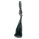 Prada Green Leather Clutch Tote Bag