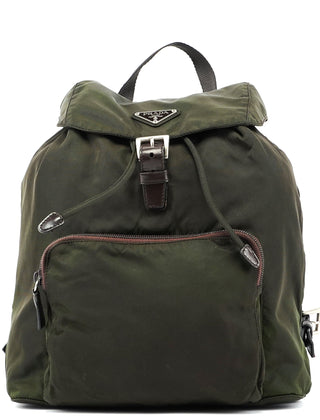 Prada Green Nylon Backpack