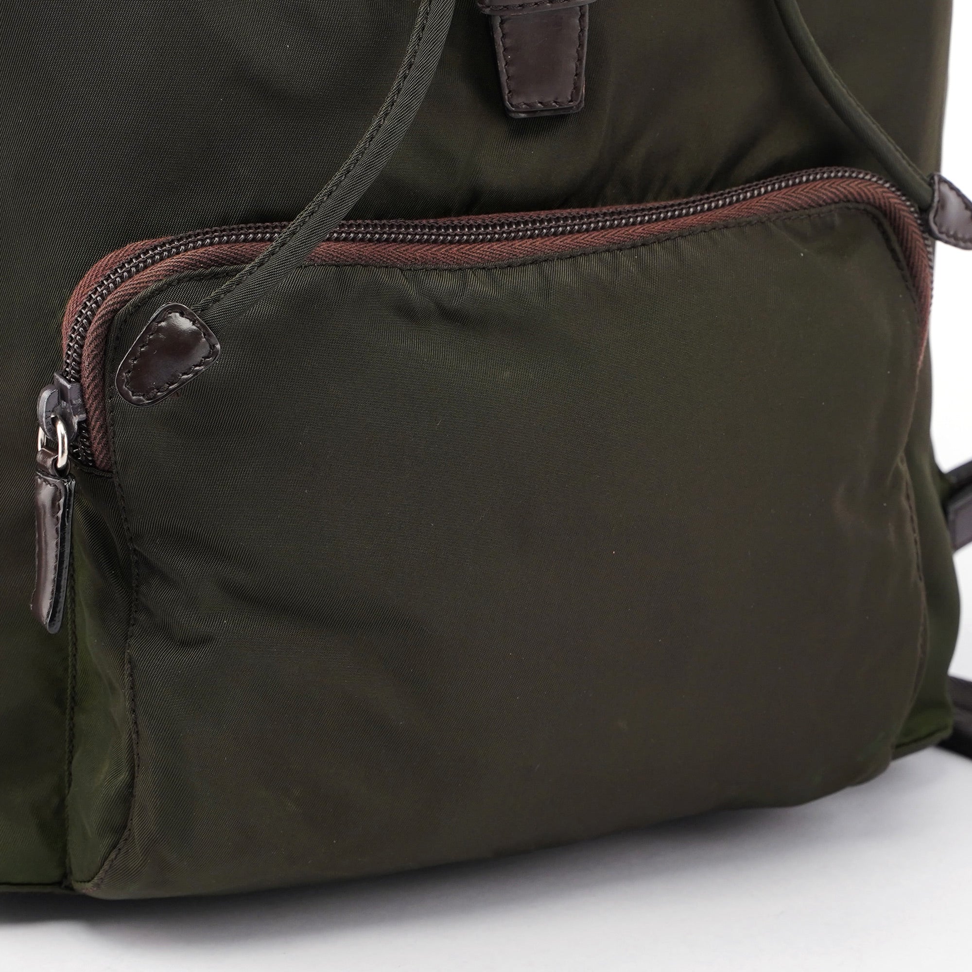 Prada Green Nylon Backpack