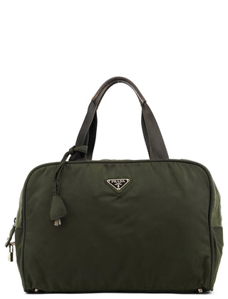 Prada Green Tessuto Nylon Key-Lock Tote Bag