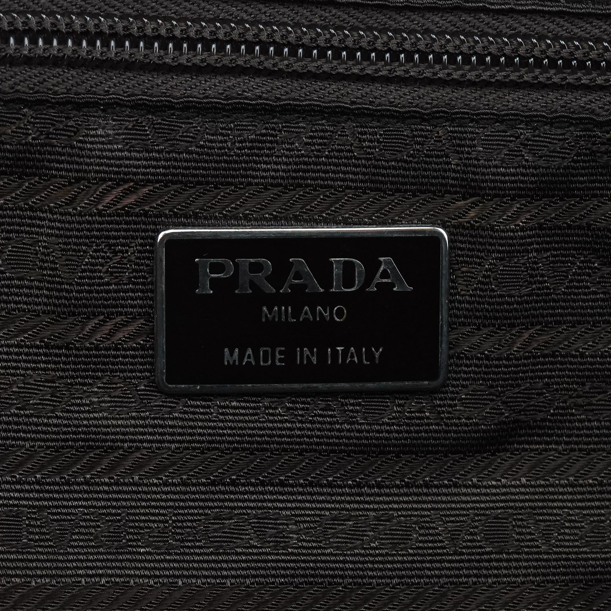 Prada Green Tessuto Nylon Key-Lock Tote Bag
