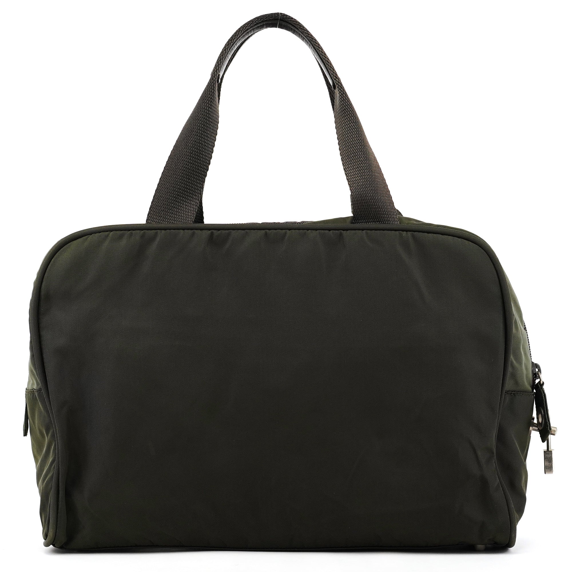 Prada Green Tessuto Nylon Key-Lock Tote Bag