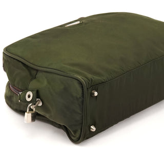 Prada Green Tessuto Nylon Key-Lock Tote Bag
