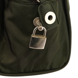 Prada Green Tessuto Nylon Key-Lock Tote Bag