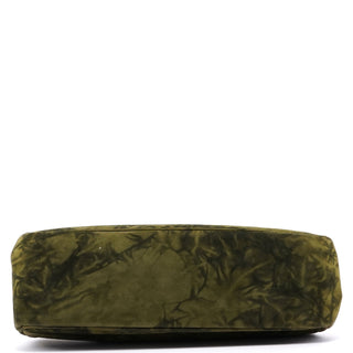 Prada Green Tie Dye Suede Clutch Bag