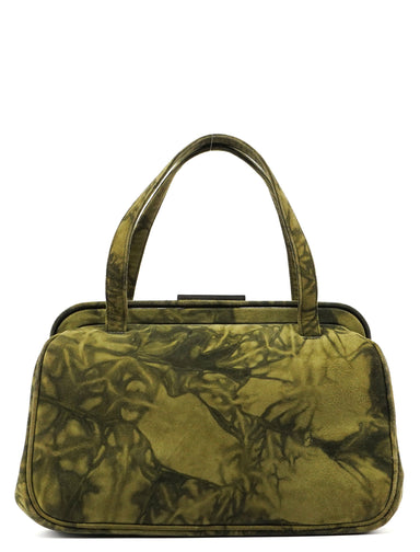 Prada Green Tie Dye Suede Clutch Bag