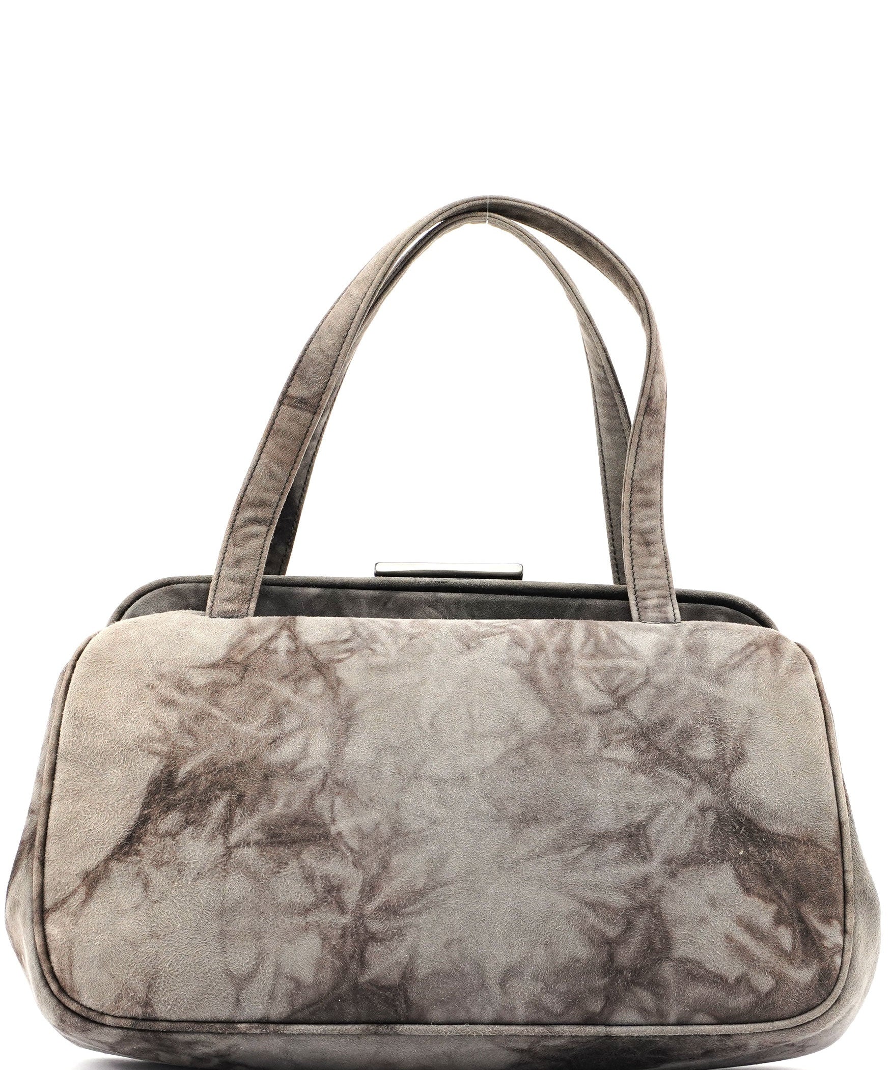 Prada Grey Camoscio Lux Tie-Dye Clutch Bag