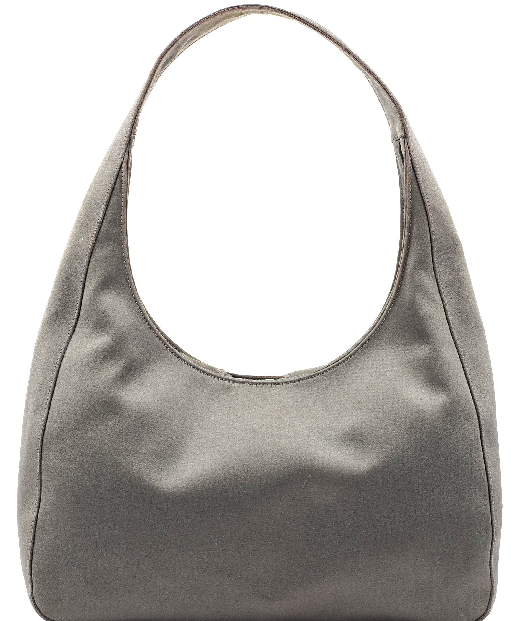 Prada Grey Raso Asim Hobo Shoulder Bag