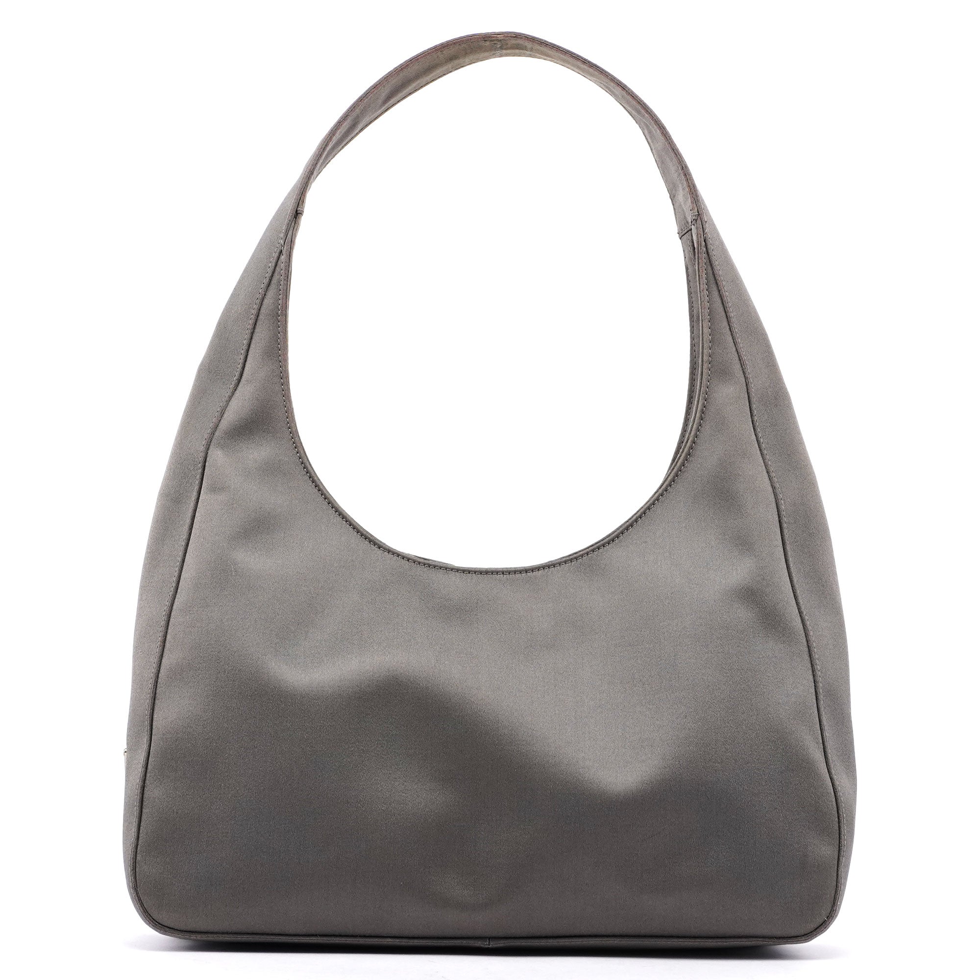 Prada Sac hobo Raso Asim en satin gris