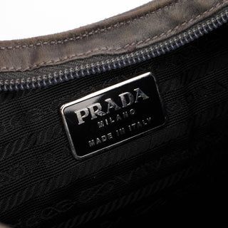 Prada Grey Raso Asim Hobo Shoulder Bag