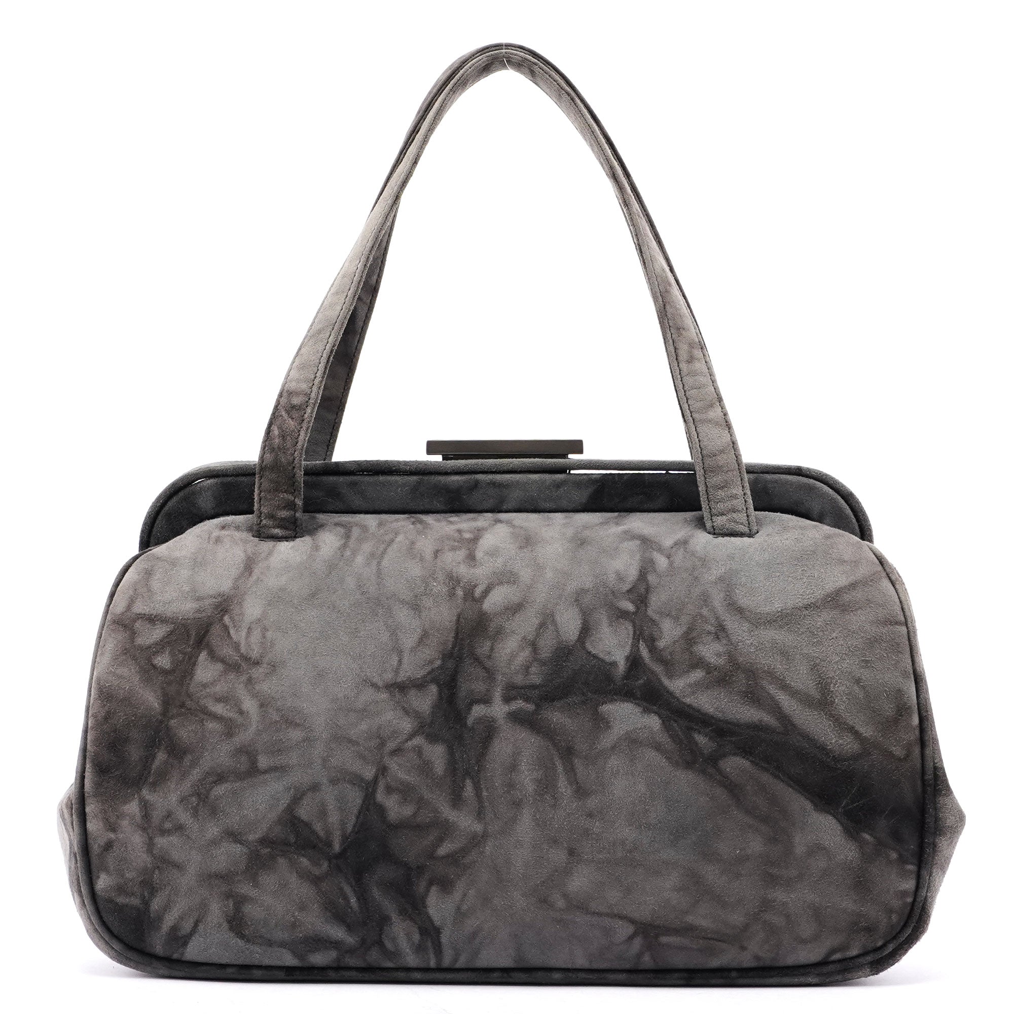 Prada Grey Tie Dye Clutch Top Handle Bag