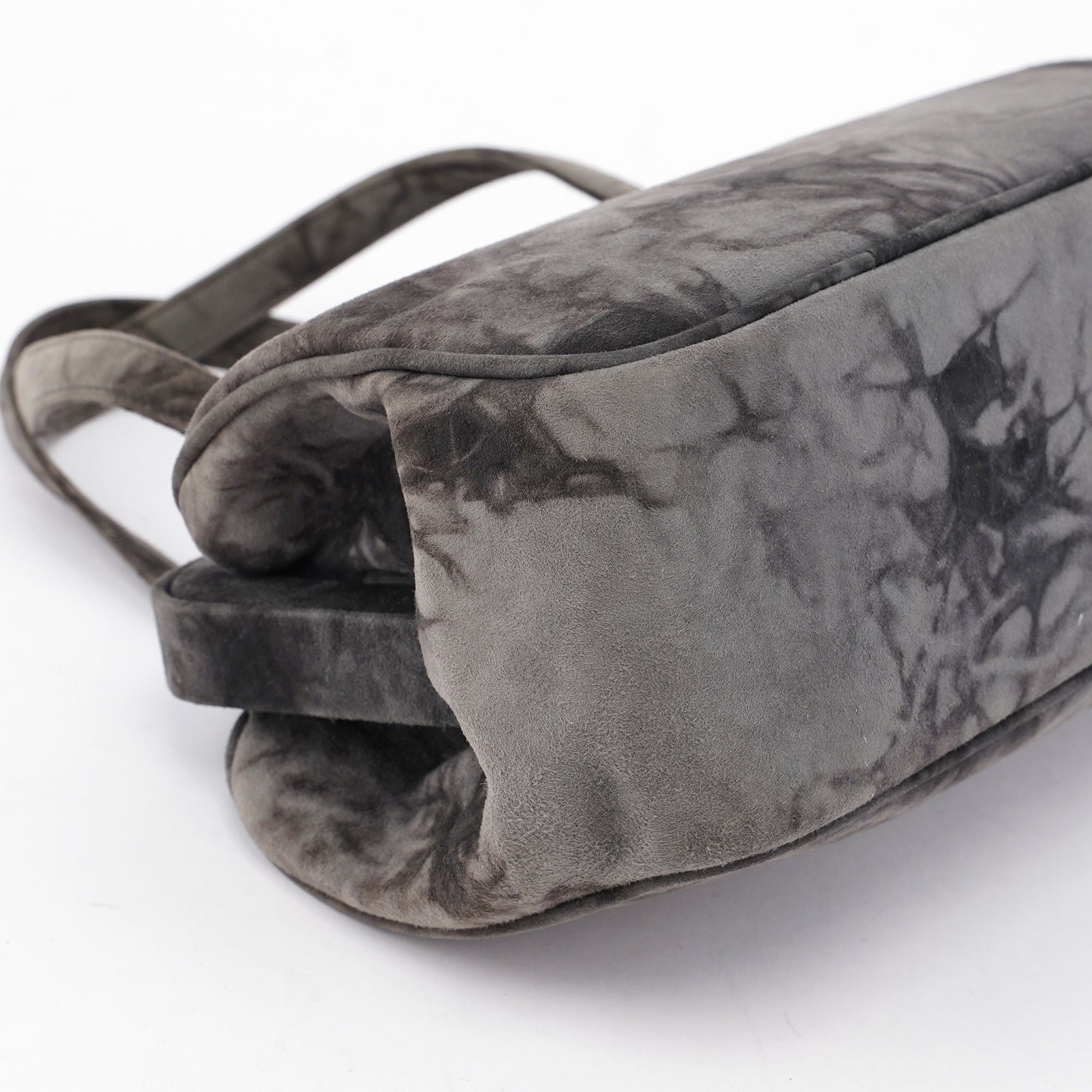 Prada Grey Tie Dye Clutch Top Handle Bag