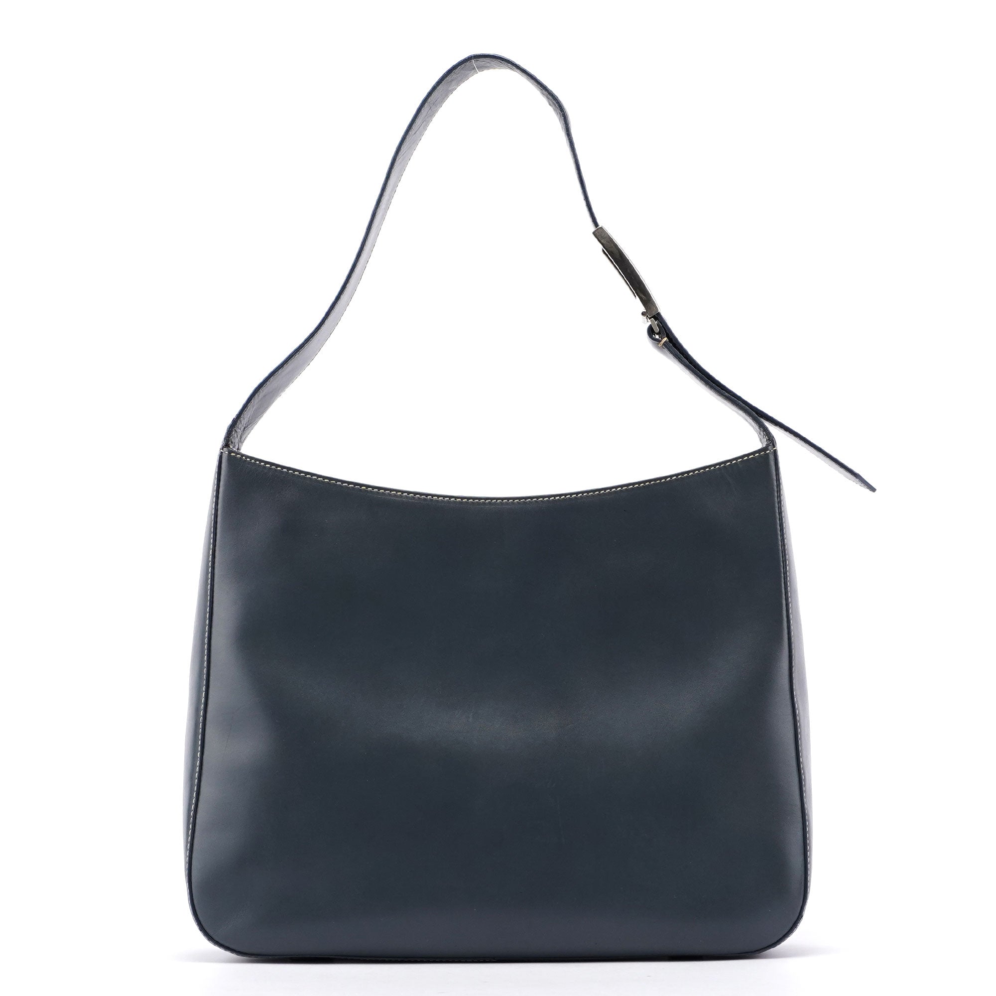 Prada Grey Vitello Shoulder Bag